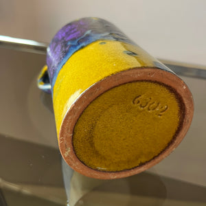 Vase gelb lila von Marei Keramik