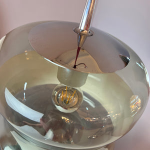 Hängelampe Rauchglas Chrom von Peill & Putzler