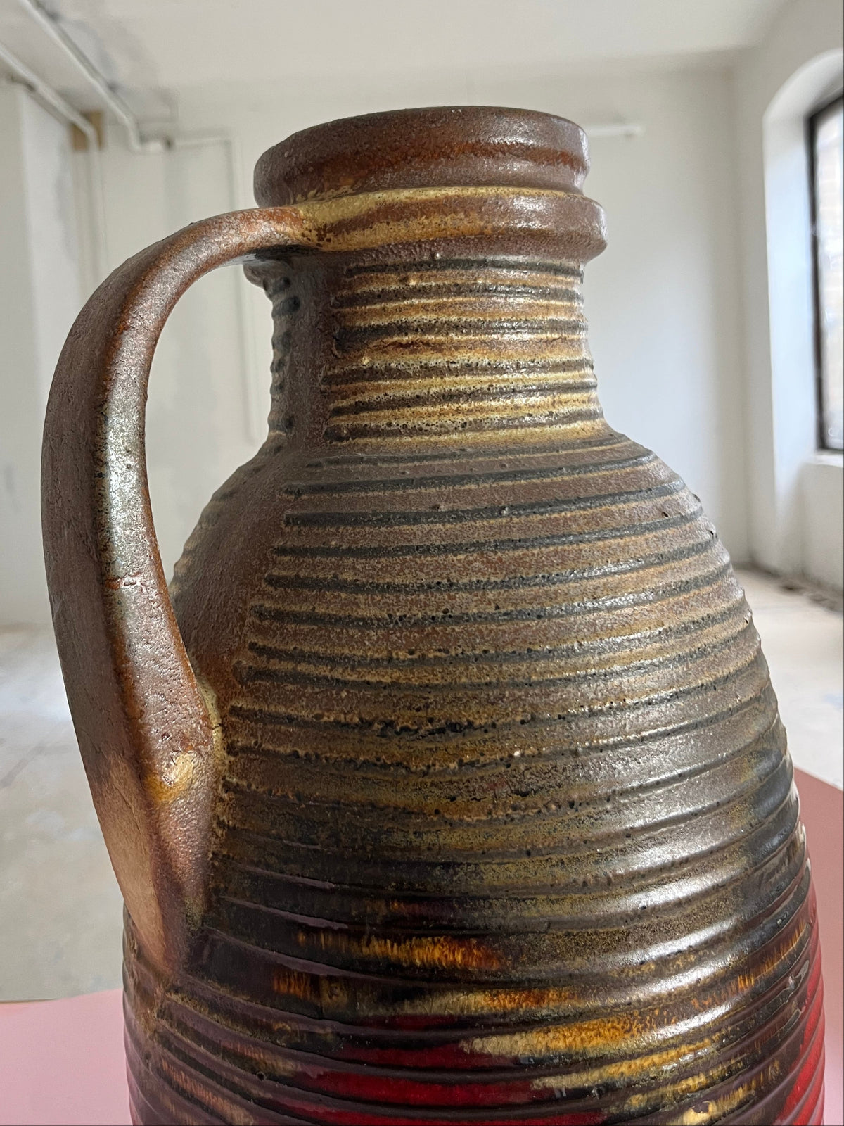Bodenvase 417-42 rot braun von Scheurich West Germany