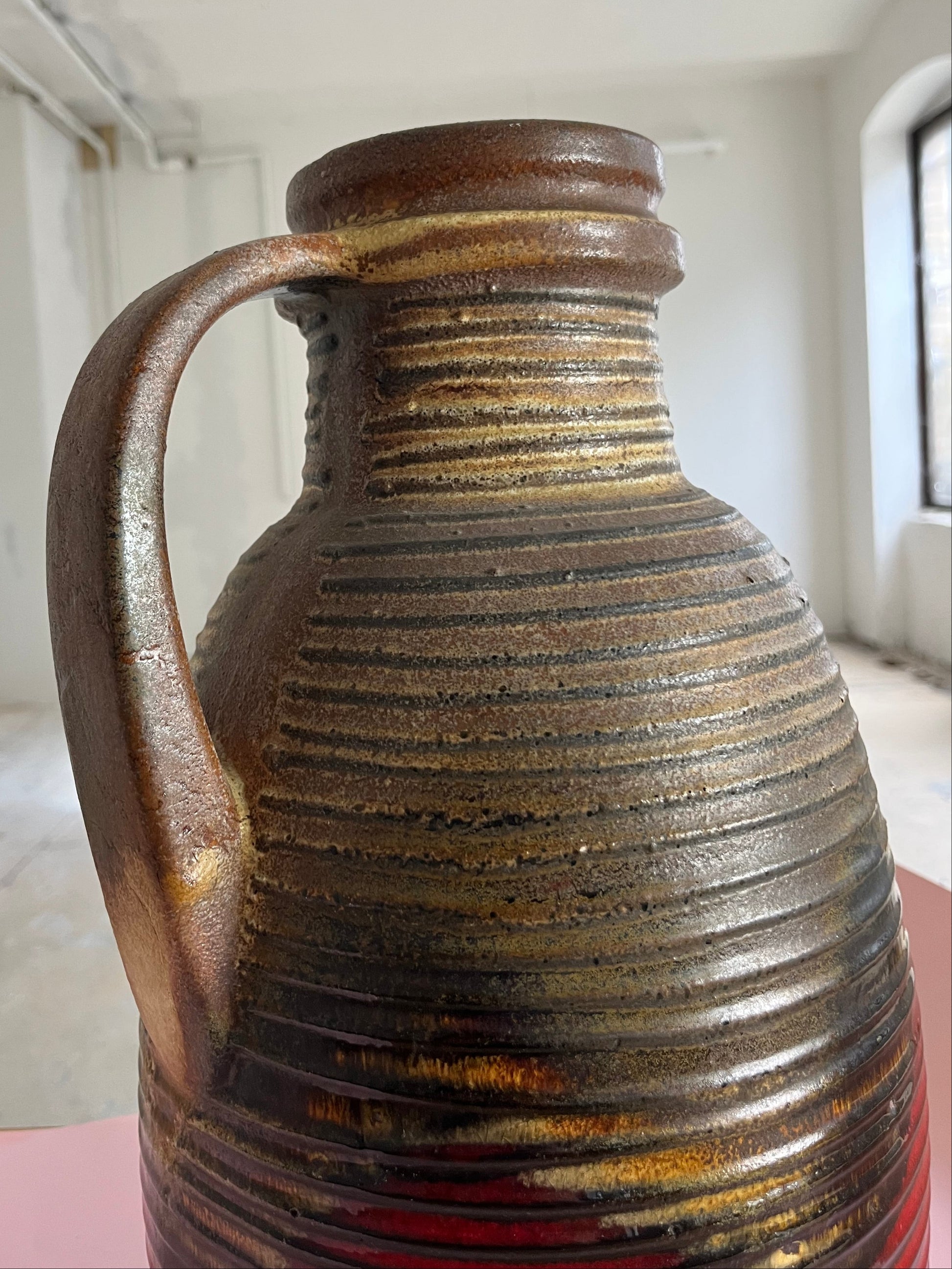 Bodenvase 417-42 rot braun von Scheurich West Germany