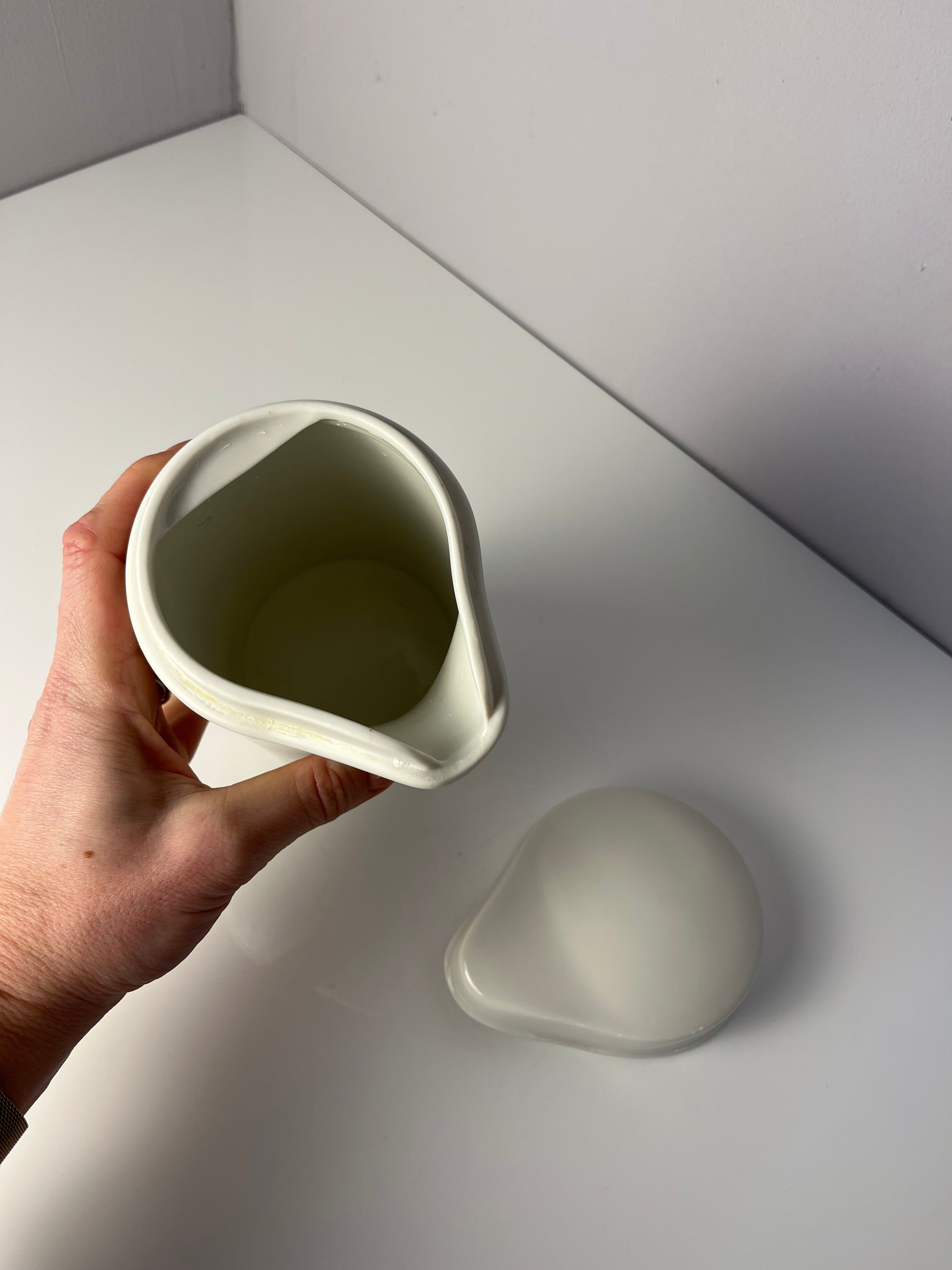 Apothekerdose Ol. Zinci weiß Porzellan