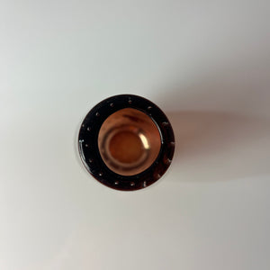 Vase orangebraun mit Einschlüssen