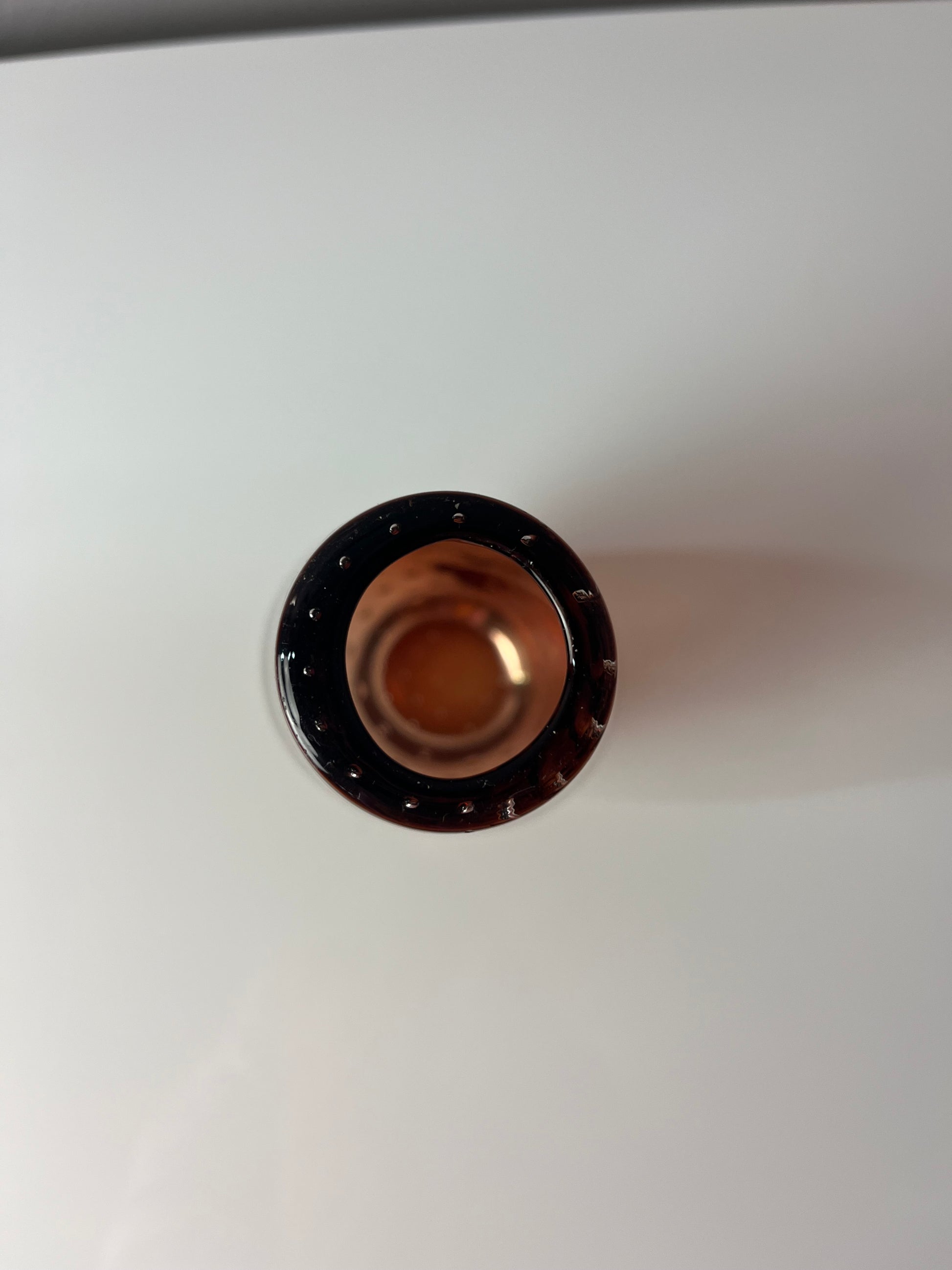 Vase orangebraun mit Einschlüssen