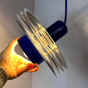 Hängelampe Typ 763 blau gelb von Horn
