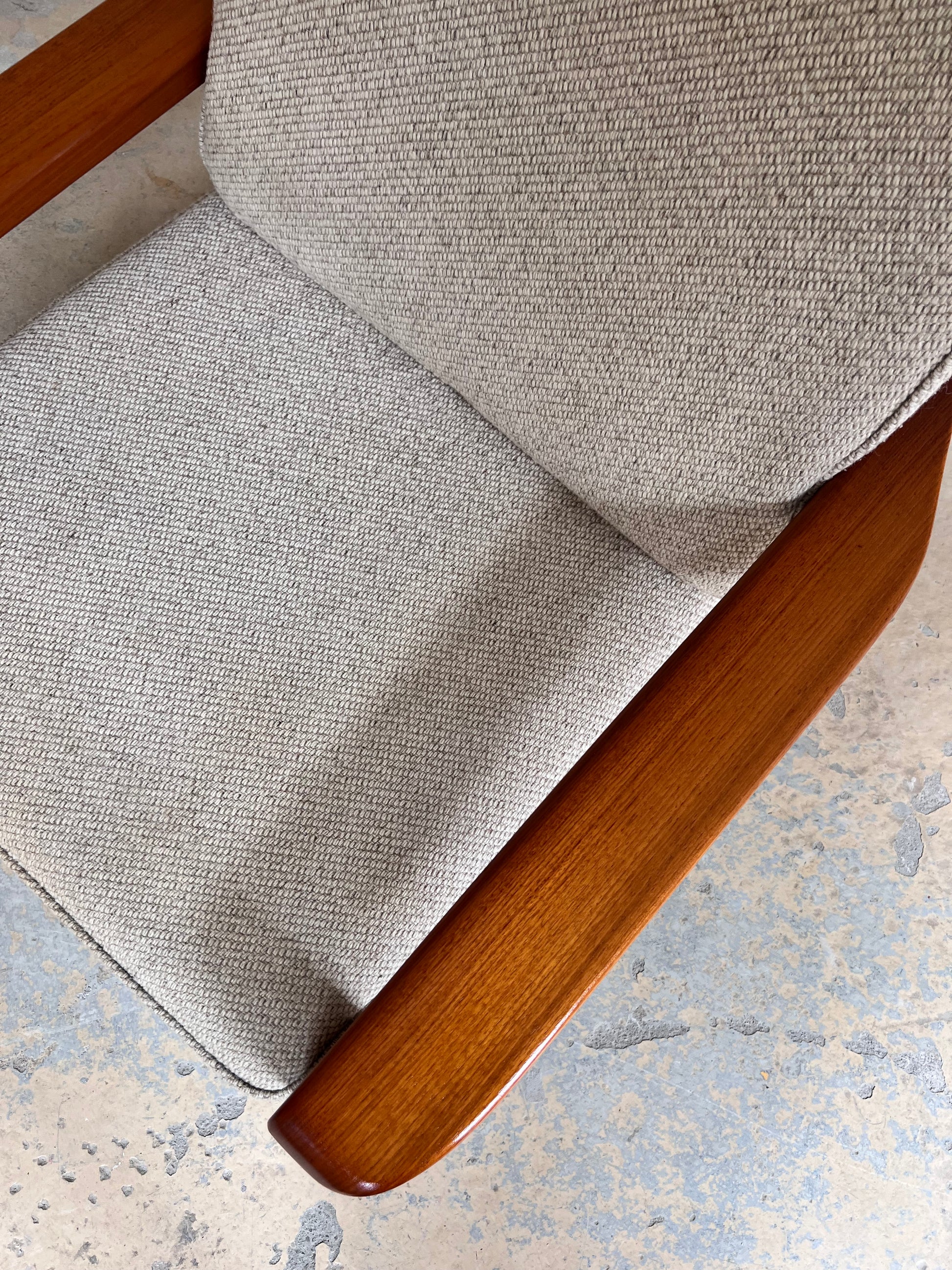 Sessel Teak & Wolle aus Dänemark
