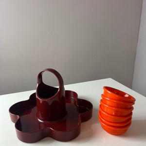 Snack Tablett Menage Aperitivo rot orange von EMSA