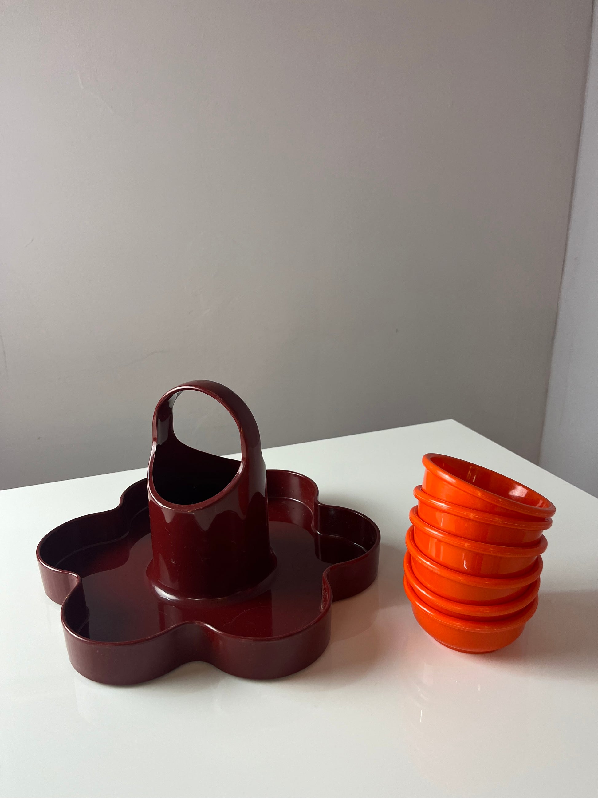 Snack Tablett Menage Aperitivo rot orange von EMSA