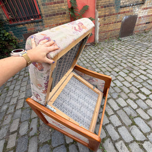 Schlafsessel / Gästebett Teak Textilstoff aus Dänemark