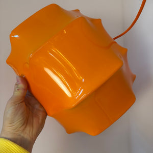 Hängelampe orange mit orangem Kabel von Ilka Plast