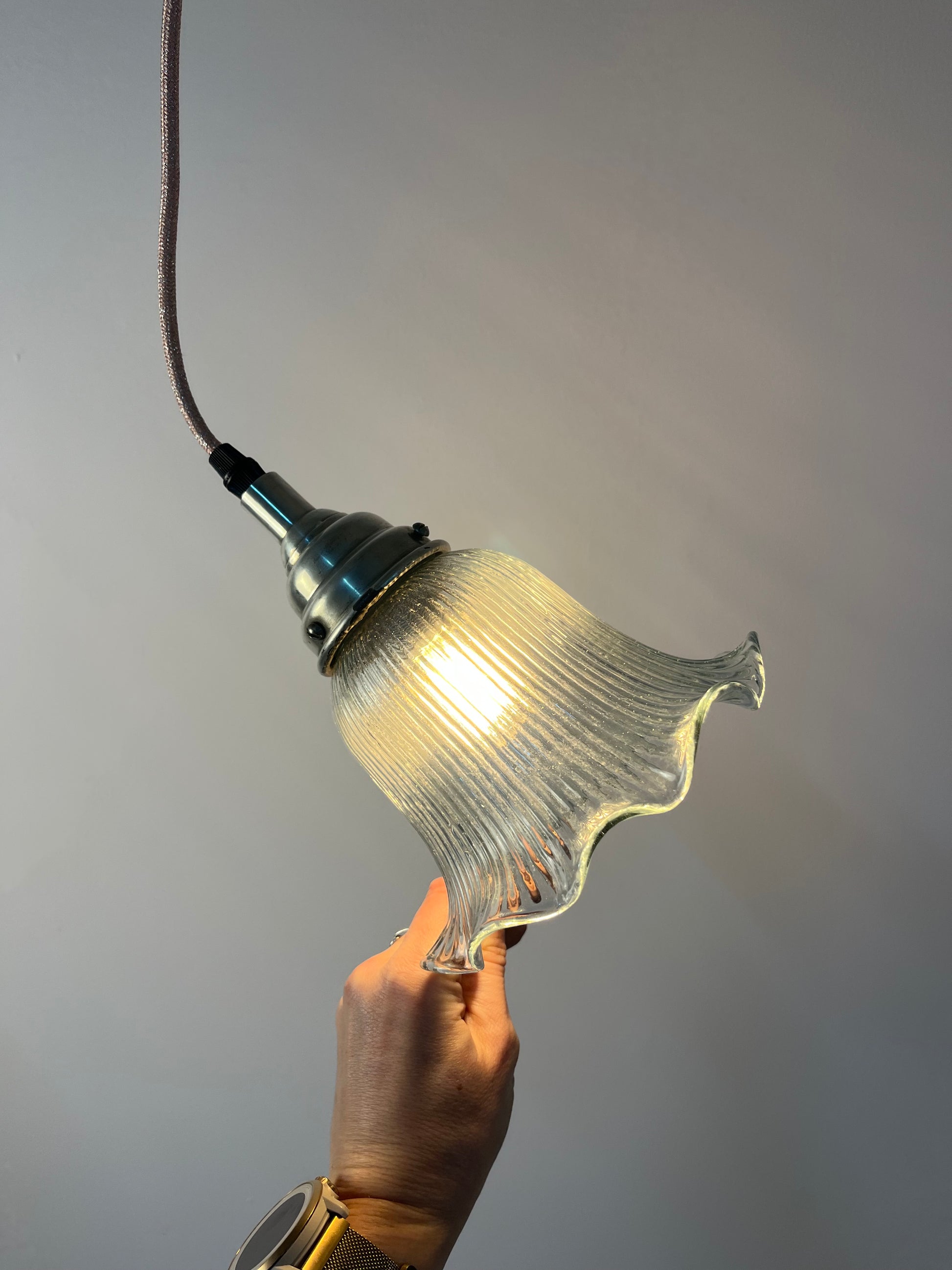 Blumenlampe Glas aus Dänemark