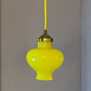 Hängelampe gelb Glas von Holmegaard