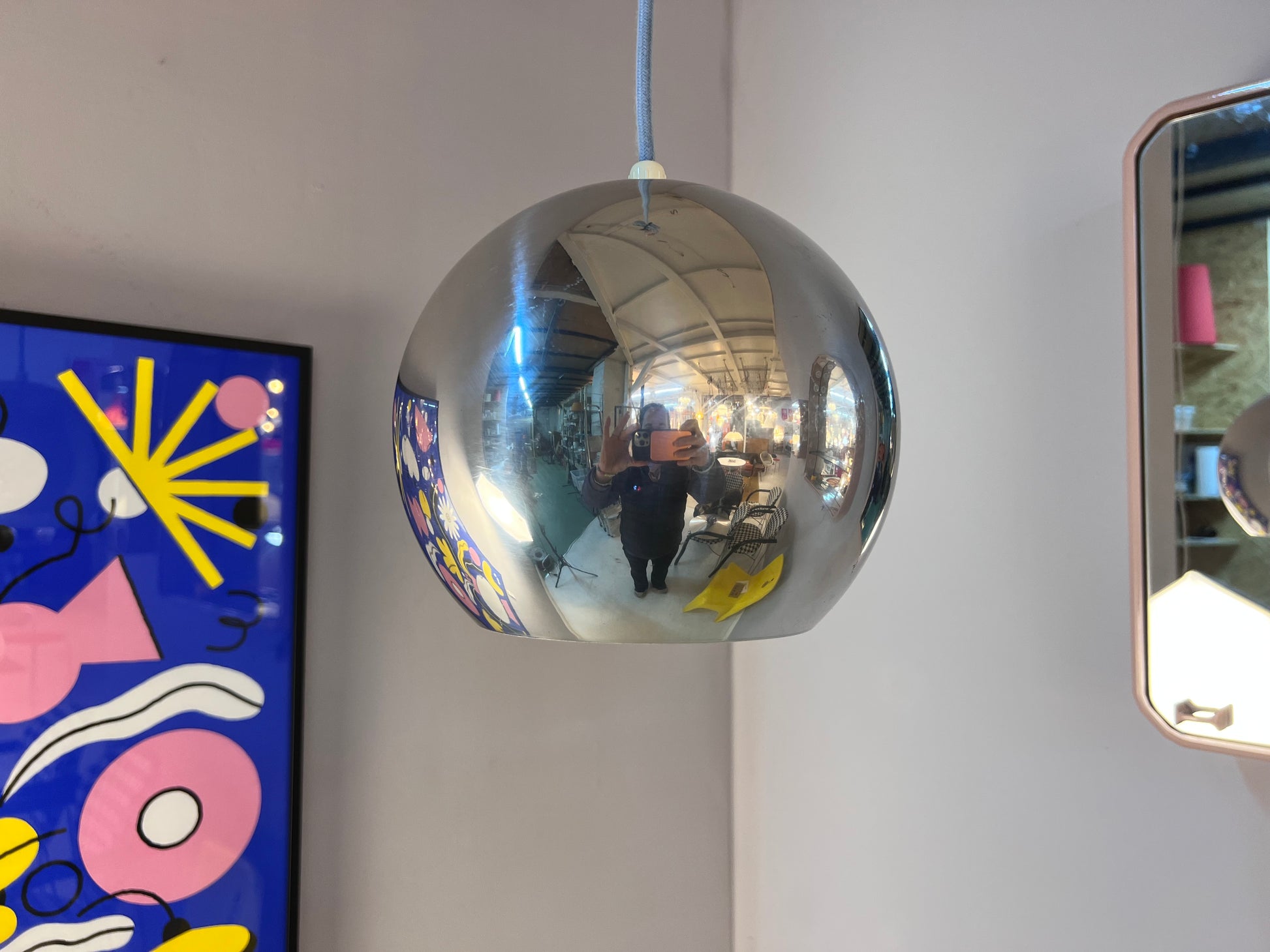 Kugellampe Topan Chrom von Verner Panton