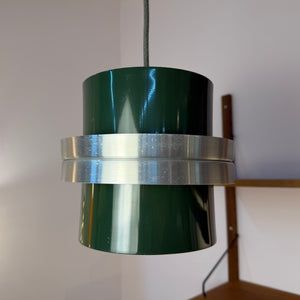 Hängelampe grün silber aus Dänemark