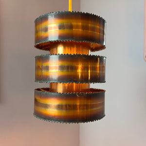 Brutalistische Kupfer Hängelampe von Svend Aage Holm Sørensen for Holm-Sørensen & Co