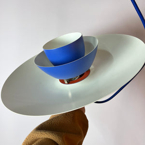 Lamellenlampe PH4 blau von Poul Henningsen für Louis Poulsen