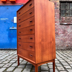 Kommode Teak mit 7 Schubladen aus Dänemark