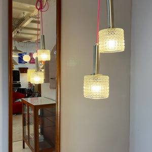 Hängelampe Glas Chrom