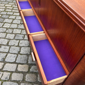 Highboard Teak mit Jalousietüren aus Dänemark