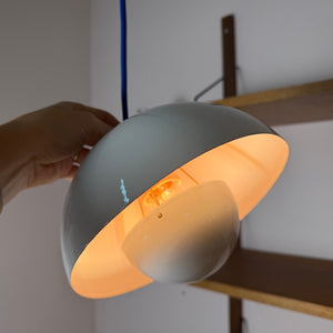 Hängelampe Flowerpot weiß Emaille von Verner Panton für Louis Poulsen