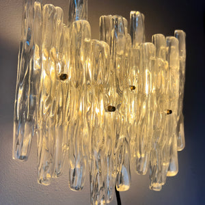 Wandlampe Eisglas