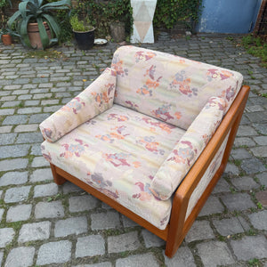 Schlafsessel / Gästebett Teak Textilstoff aus Dänemark