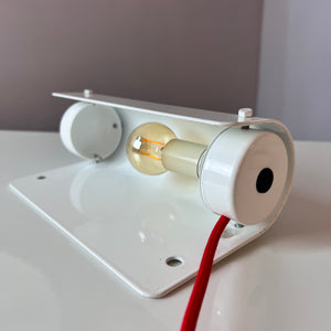 Wandlampe 6/01 weiß mit Schalterkabel von Lampas