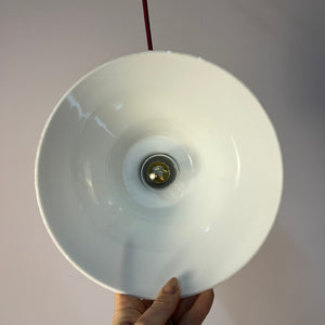 Hängelampe Opalglas Messing