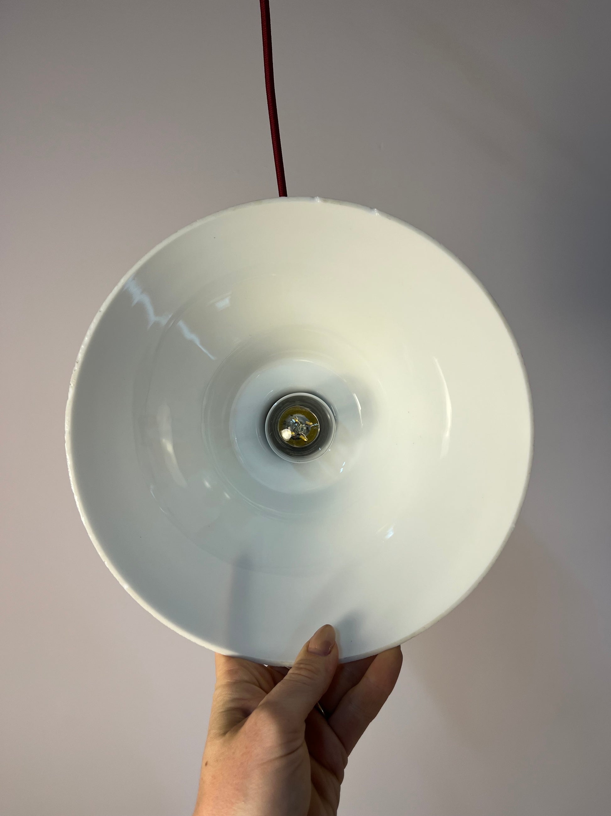 Hängelampe Opalglas Messing