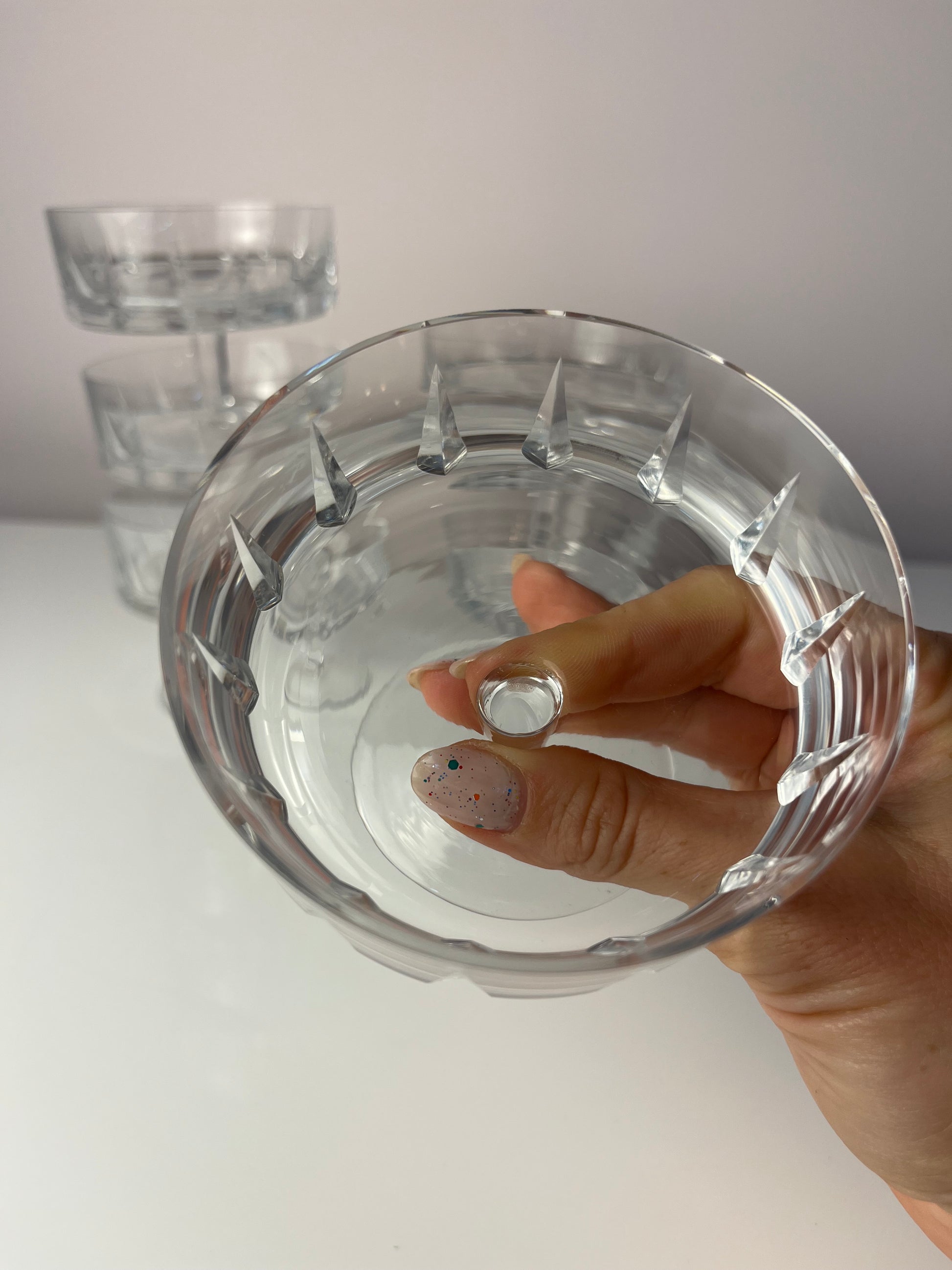 Set: 6x Champagnerschale Kristallglas