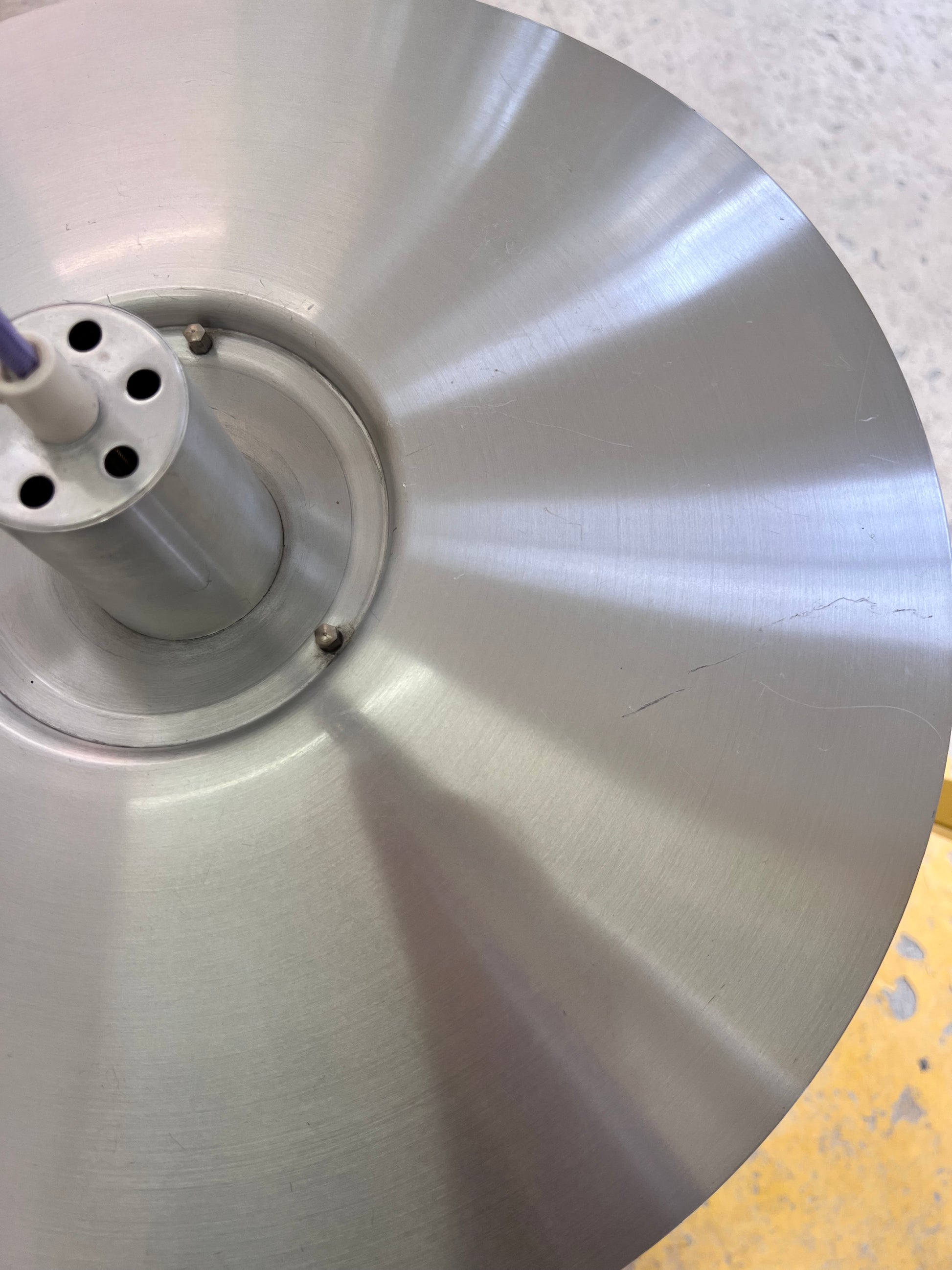 Lamellenlampe lila silber aus Dänemark