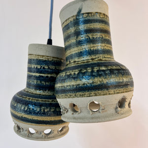 Hängelampe blau beige Keramik von Per Engstrøm