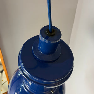 Industrielampe blau Metall