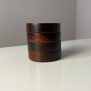 Set: 4x Schale stapelbar Palisander