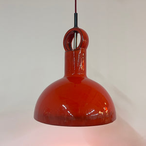 Hängelampe rot Keramik