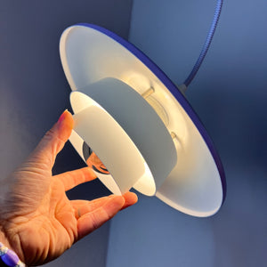 Lamellenlampe neu lackiert weiß lila