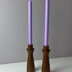 Set: 2x Kerzenständer Teak
