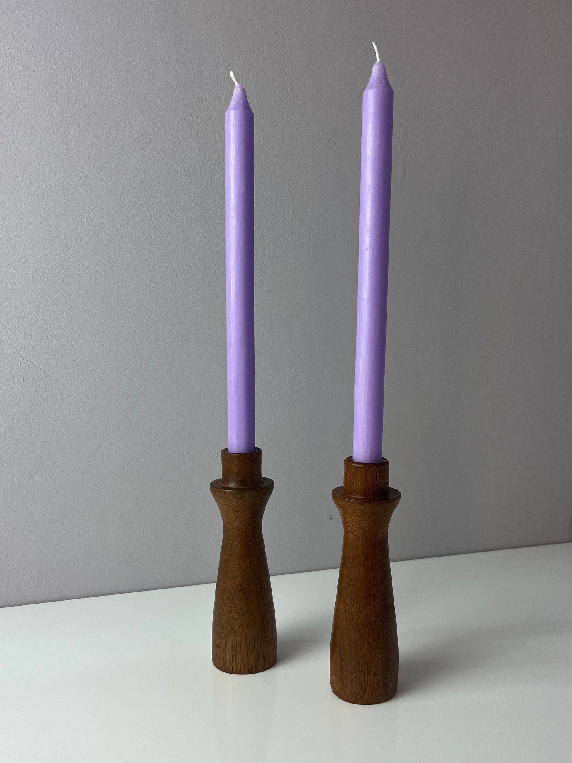 Set: 2x Kerzenständer Teak