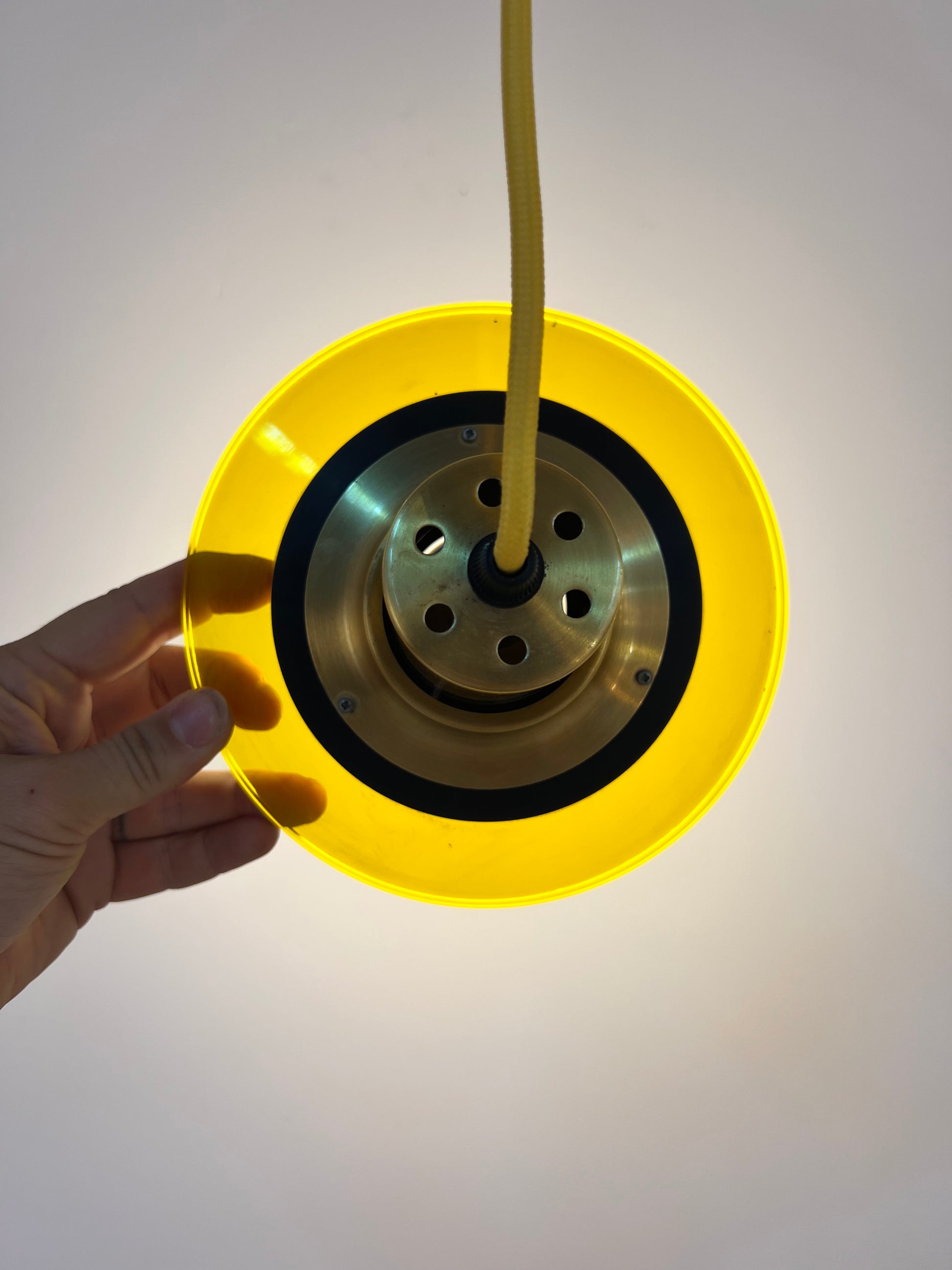 Lamellenlampe Messing Kunststoff Dänemark
