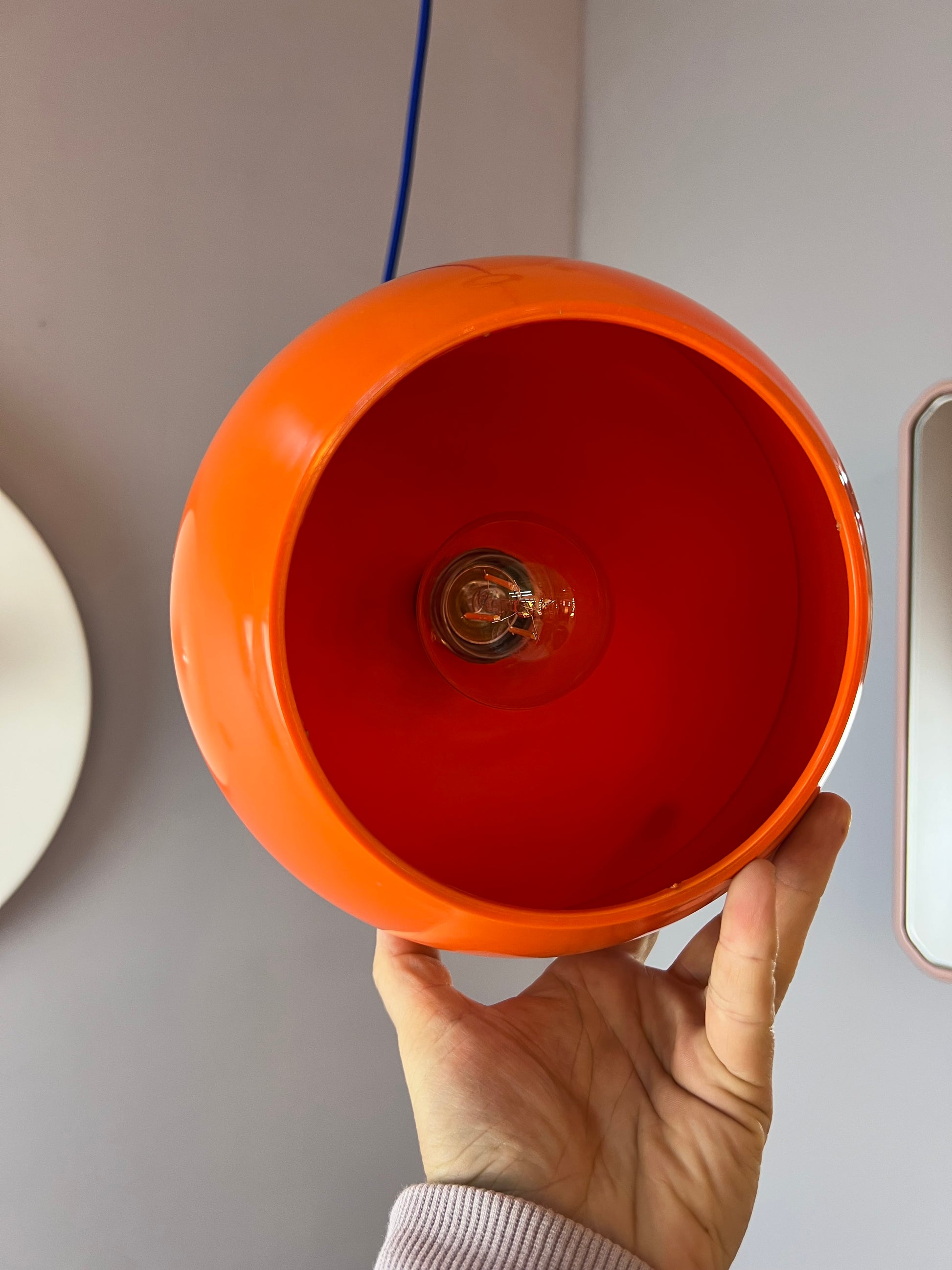 Kugellampe Kunststoff orange