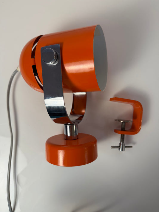 Klemmlampe / Wandlampe Combi Lux orange Chrom von Stanislav Indra für Lidokov Boskovice