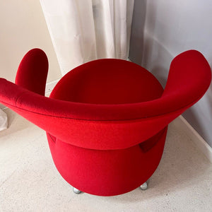 Drehsessel rot von Aki Toshiyuki Kita für Cassina