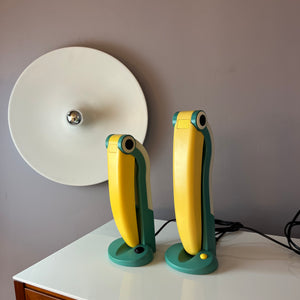 Tischlampe Toucan groß grün gelb von H.T. Huang für Huangslite
