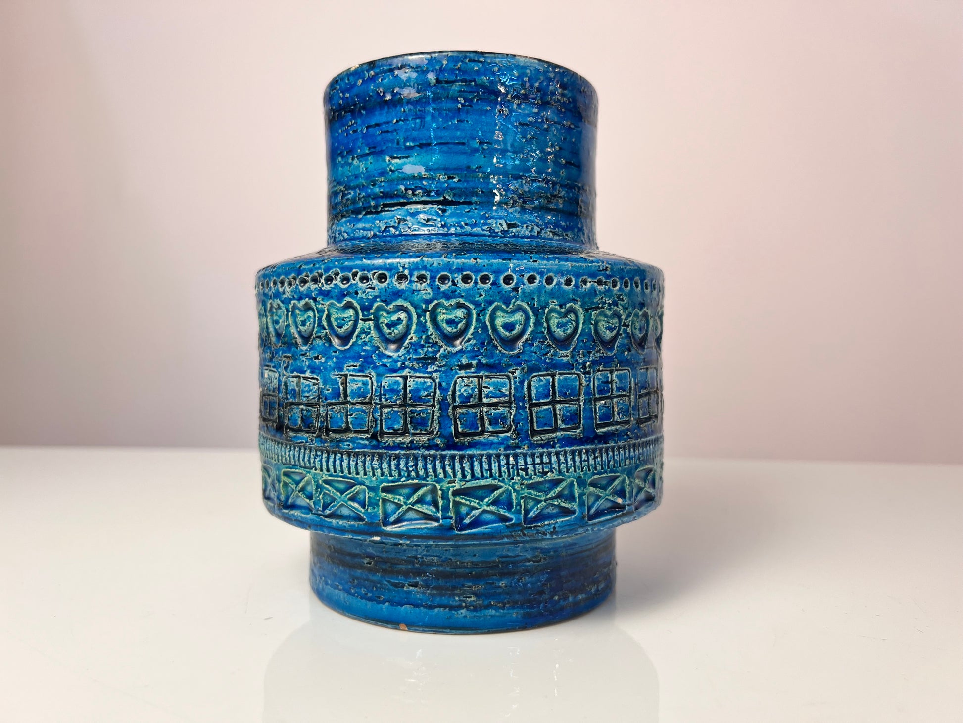 Vase Serie Rimini Blu von Aldo Londi für Bitossi