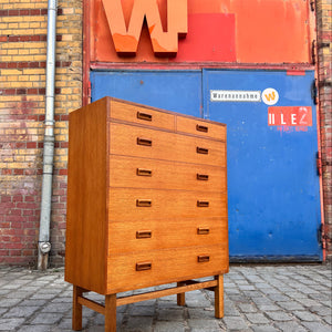 Tallboy Kommode Eiche mit Doppelgriffen von Holger Jensen für FDB Møbler