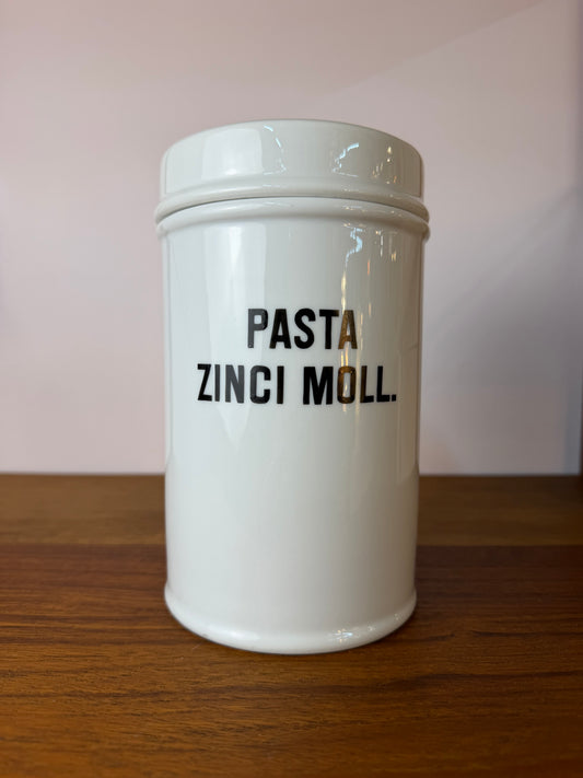 Apothekerdose Pasta Zinci Moll. weiß Porzellan - 1000 ml