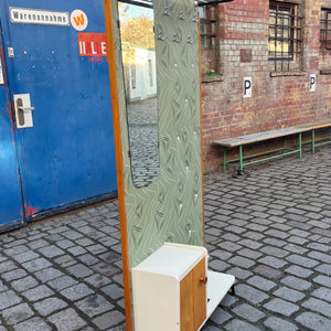 Wandgarderobe mintgrün mit Spiegel, Schrank & Schirmständer