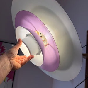 Lamellenlampe weiß lila von Formlight