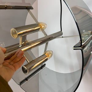 Hängelampe Chrom & Rauchacryl