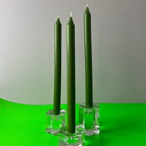 Set: Trio Kerzenständer Hexagon Glas