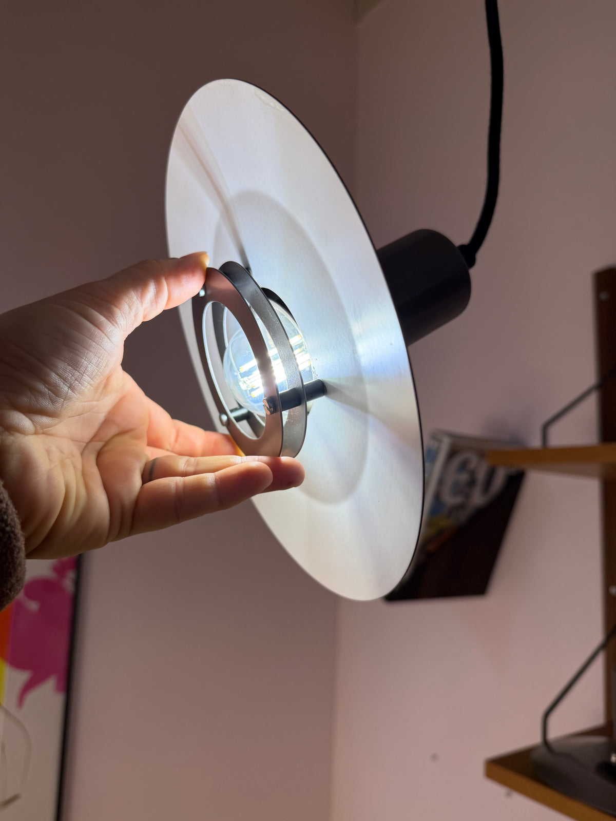 Lamellenlampe Serie Light Studio silber von Horn